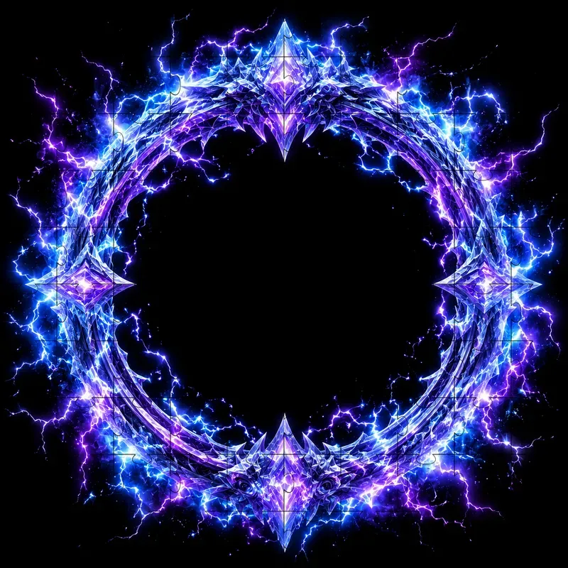 Arcane Elemental Magical Circle Frames