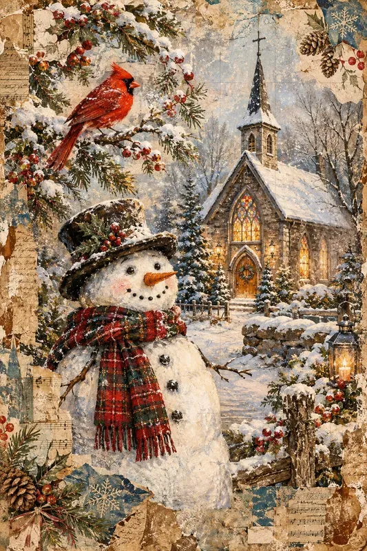 Distressed Winter Collages