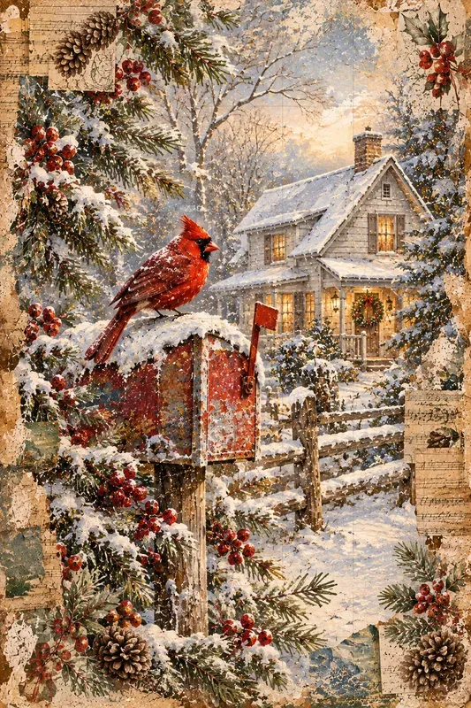 Distressed Winter Collages