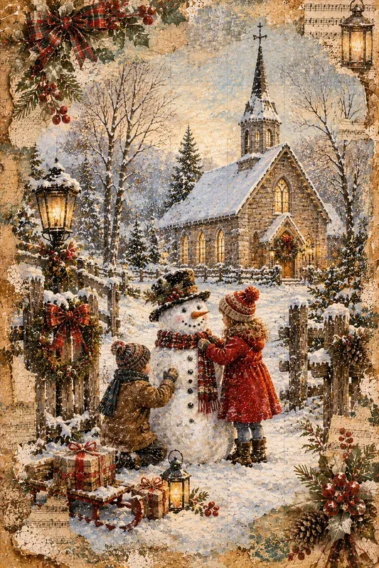 Distressed Winter Collages