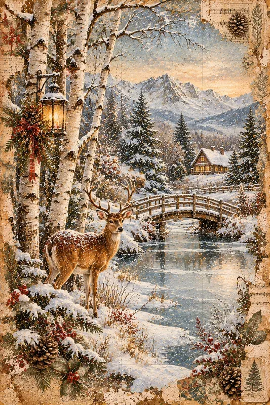 Distressed Winter Collages
