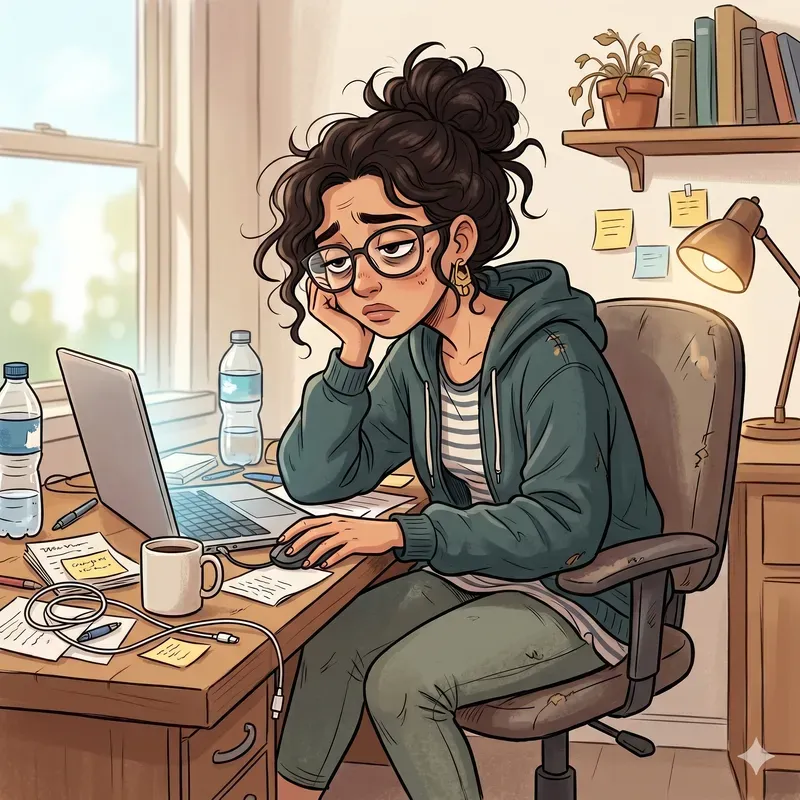 Overworked Mess Characters