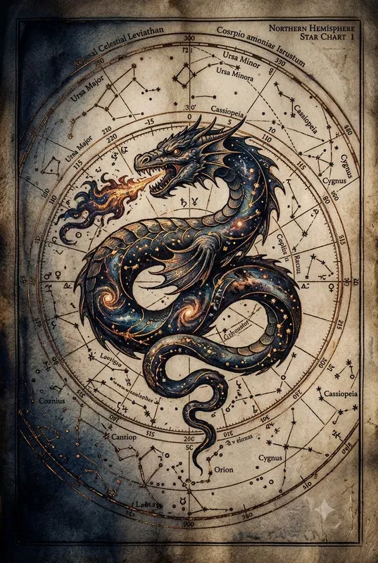 Ancient Astro Map Metallic Oxidation Art