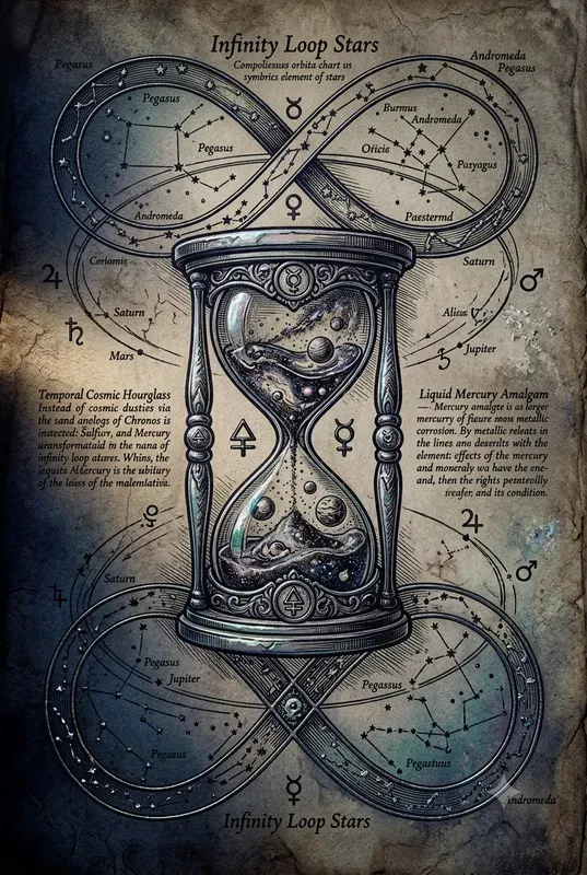 Ancient Astro Map Metallic Oxidation Art