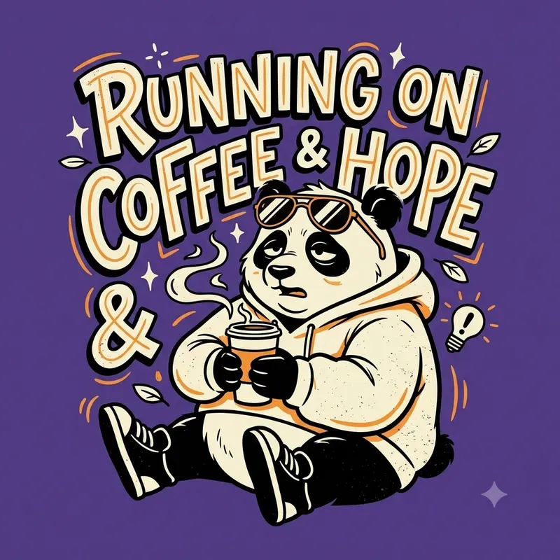 Funny Burnout Coffee Raccoon Designs