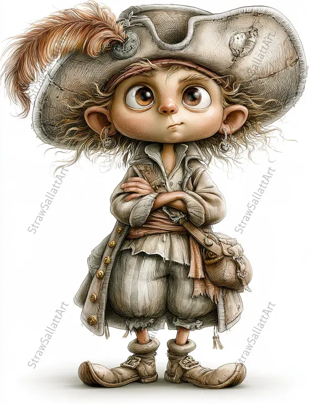 Quirky Whimsical Character Cliparts