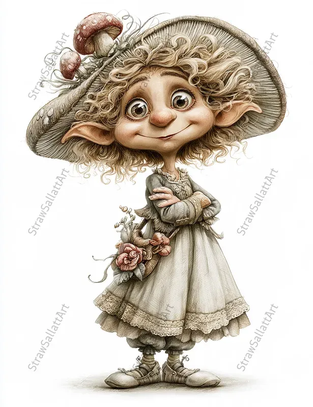 Quirky Whimsical Character Cliparts