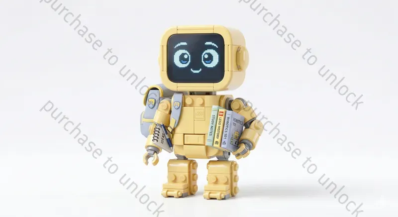 Cute Legostyle Robot Characters