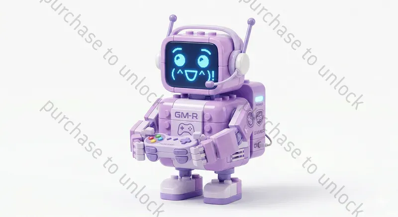 Cute Legostyle Robot Characters