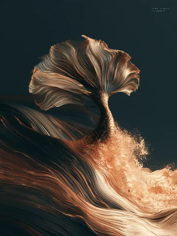 Dark Gold Topographic Art