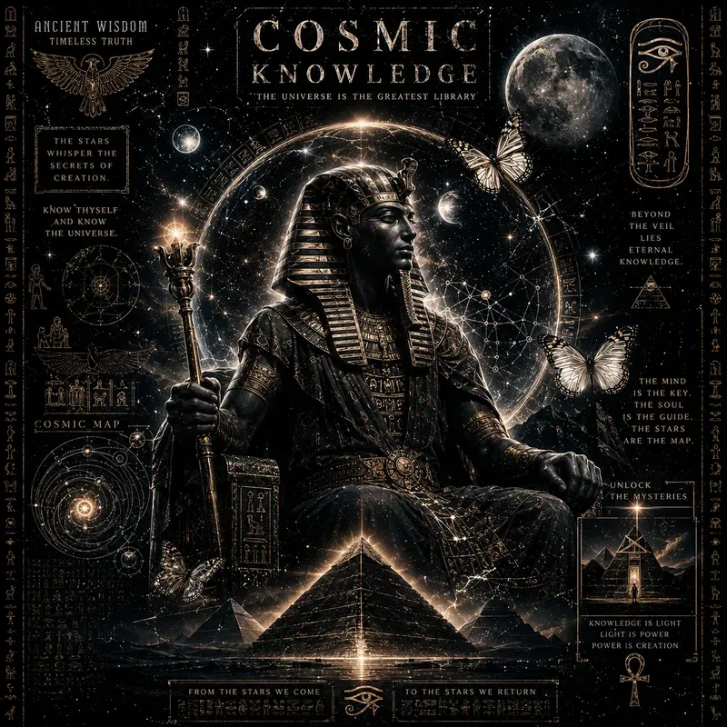 Dark Cosmic Doodle Character Art