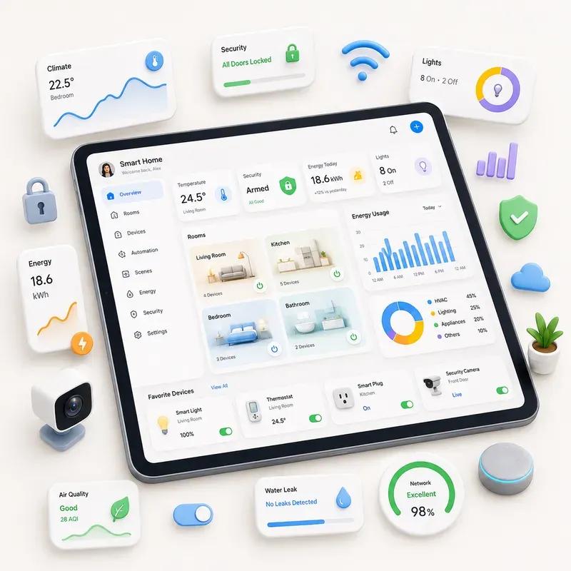 3D App UI Dashboard Mockups