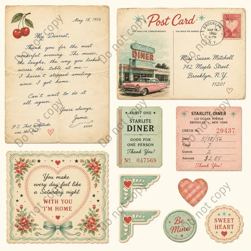 Romantic Junk Journal Cutouts