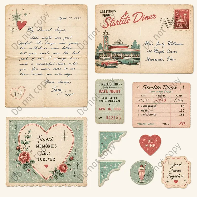 Romantic Junk Journal Cutouts