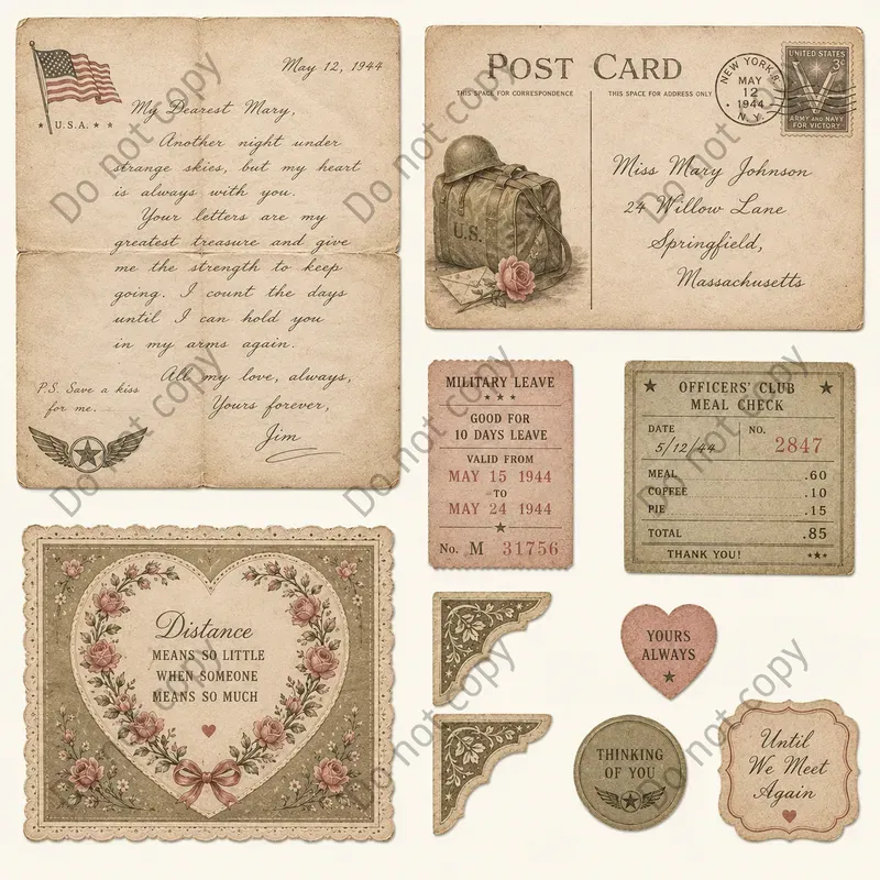 Romantic Junk Journal Cutouts