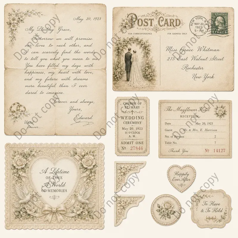 Romantic Junk Journal Cutouts