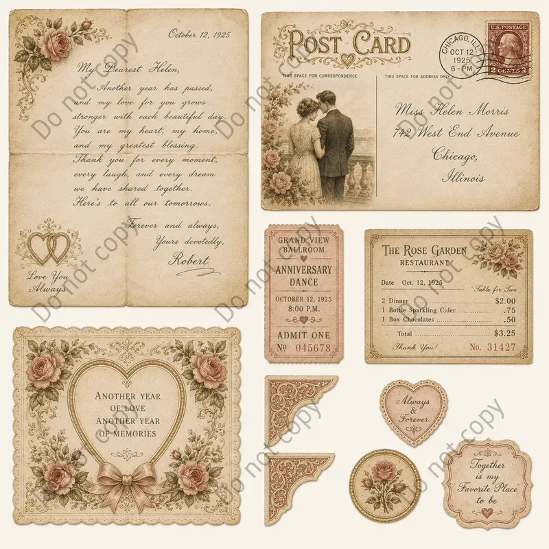 Romantic Junk Journal Cutouts