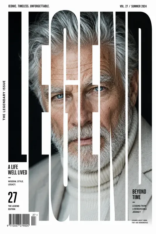 Typography Portrait Magazine Cover Pros