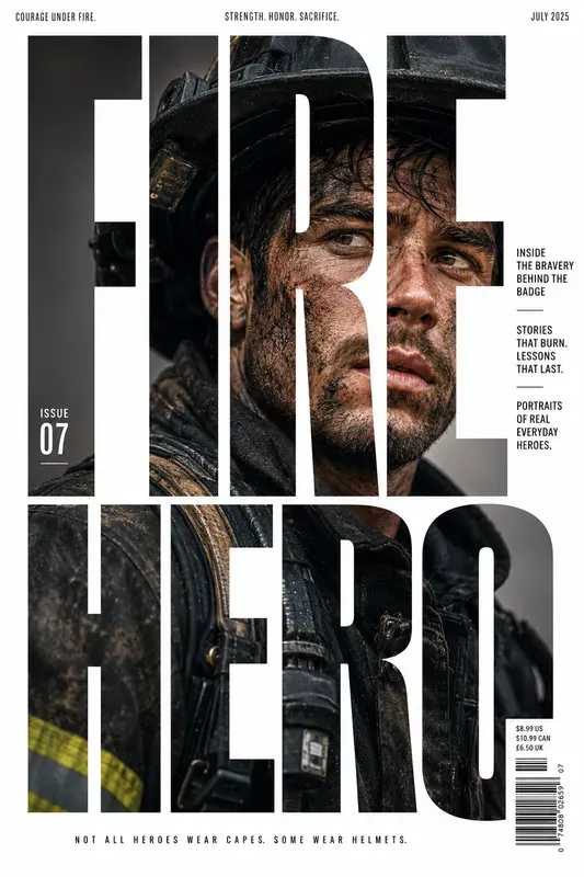 Typography Portrait Magazine Cover Pros