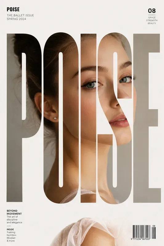 Typography Portrait Magazine Cover Pros