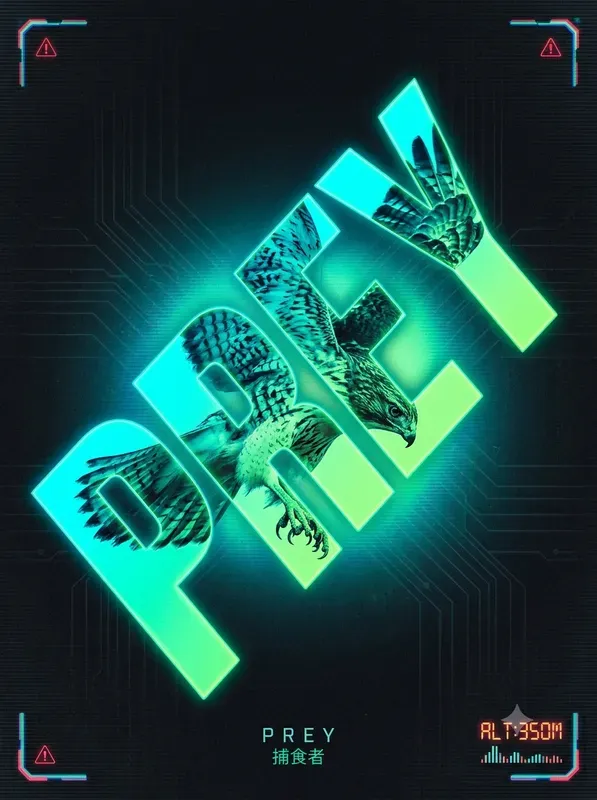 Neon Cutout Typography Poster Generator