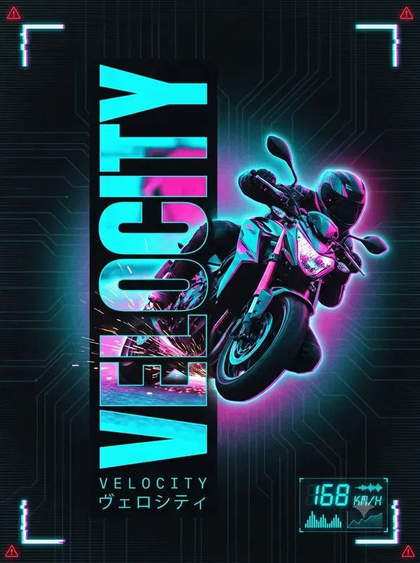 Neon Cutout Typography Poster Generator