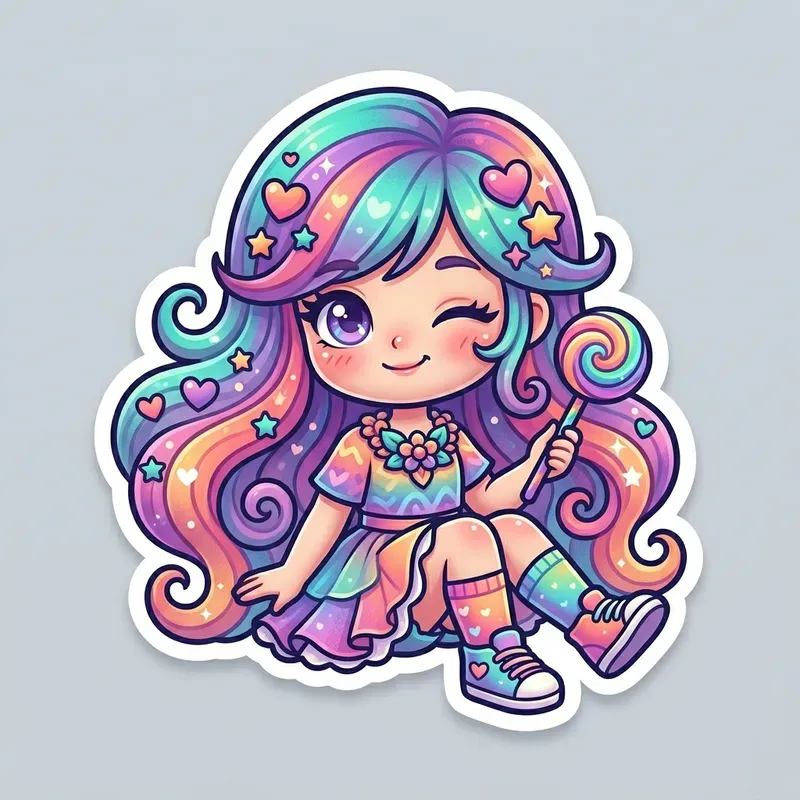 Vibrant Gradient 3d Vector Sticker Series