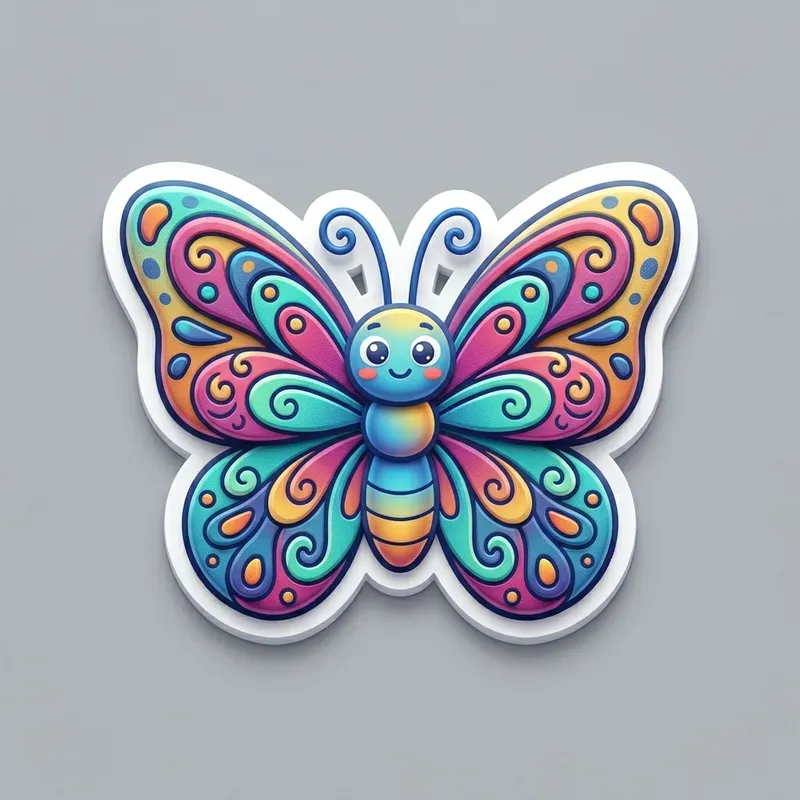 Vibrant Gradient 3d Vector Sticker Series