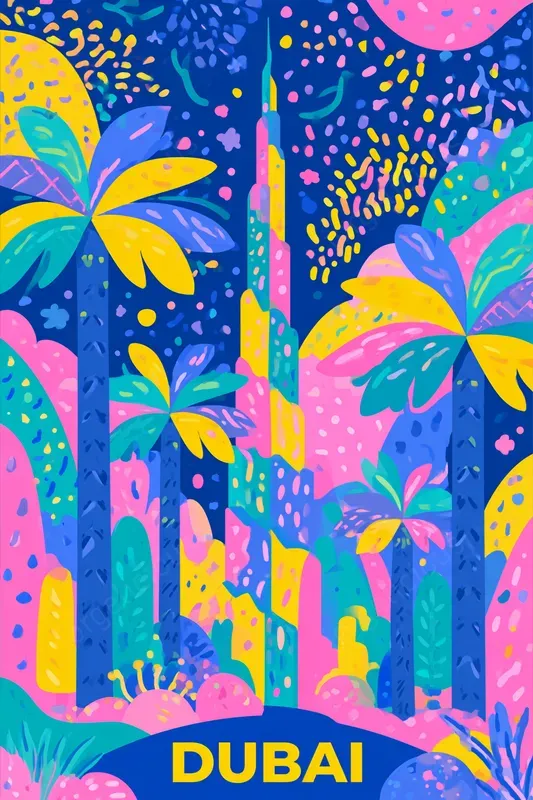 Colorful Pop City Posters