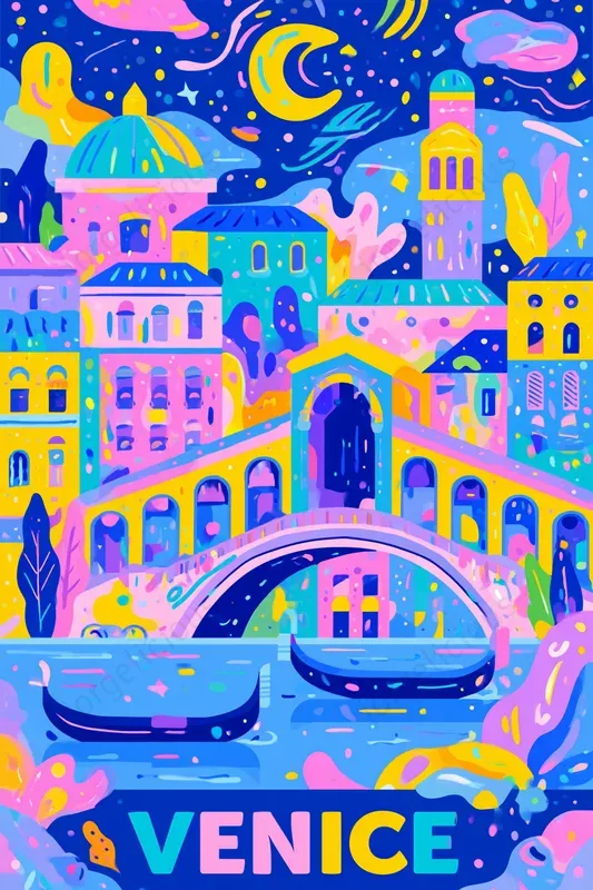 Colorful Pop City Posters