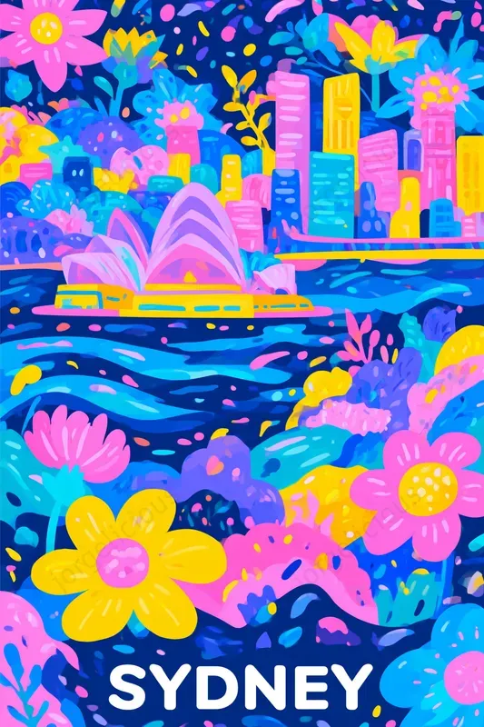 Colorful Pop City Posters