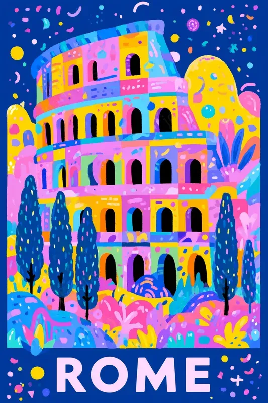 Colorful Pop City Posters