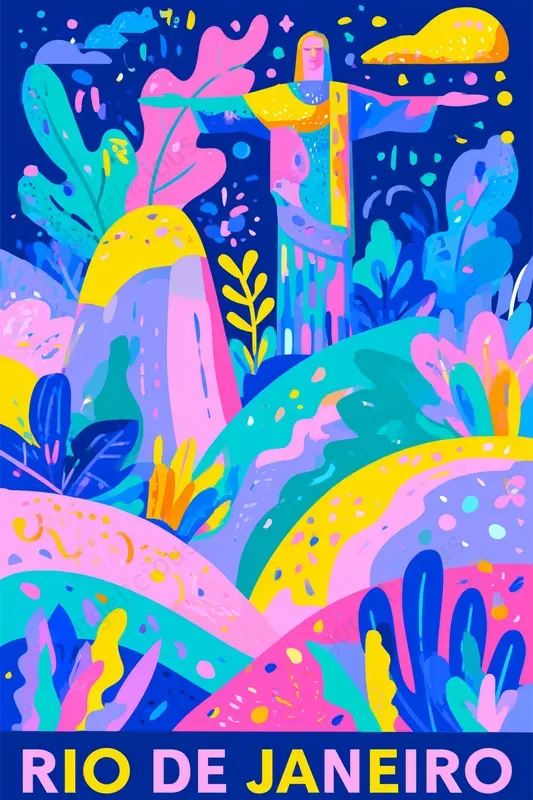 Colorful Pop City Posters