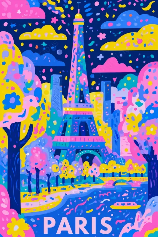 Colorful Pop City Posters