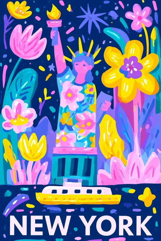 Colorful Pop City Posters
