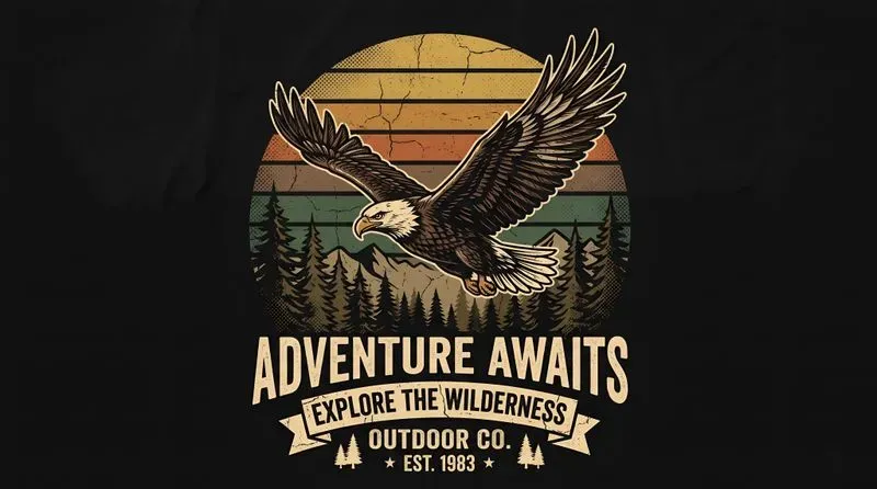 Vintage Distressed 80s Adventure Sunsets