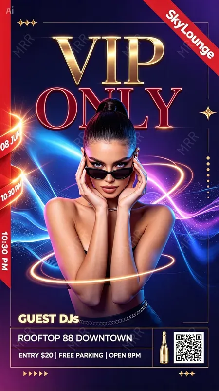 Nightclub Party Girl Flyers