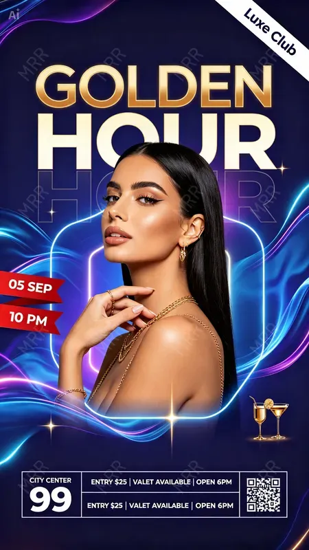 Nightclub Party Girl Flyers