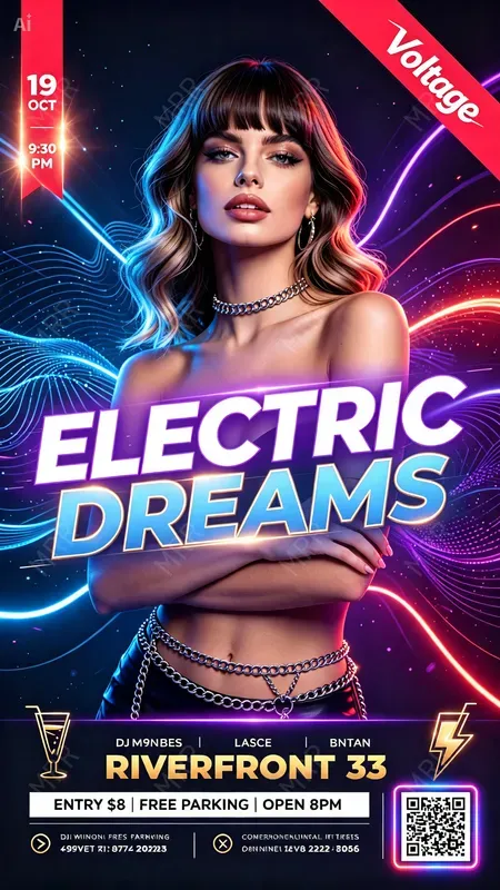 Nightclub Party Girl Flyers
