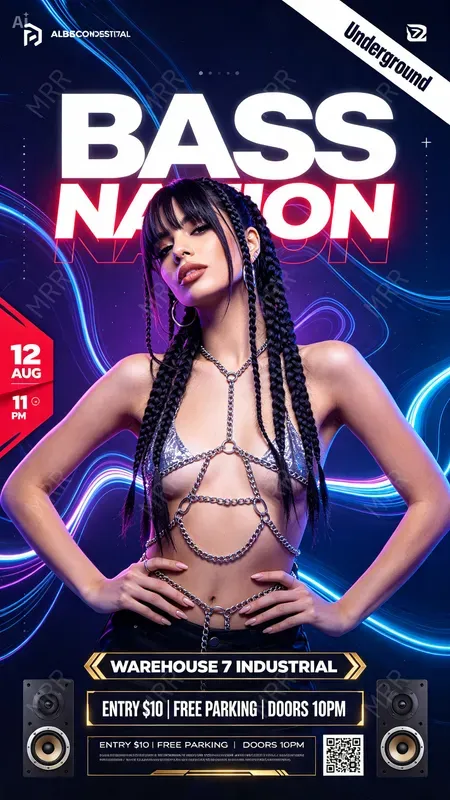 Nightclub Party Girl Flyers