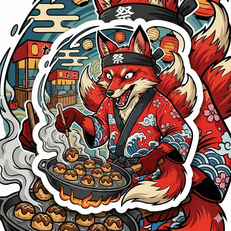 Neotraditional Tattoo Style Stickers