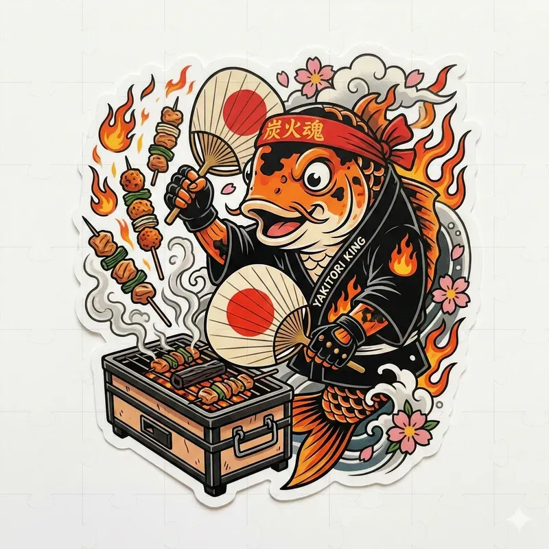 Neotraditional Tattoo Style Stickers
