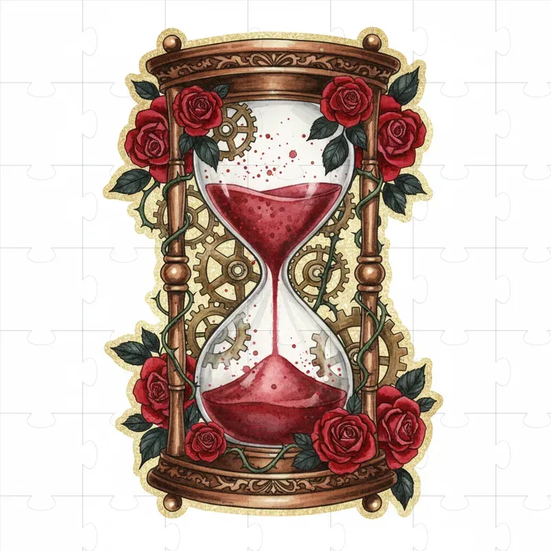 Dark Gothic Steampunk Valentine Clipart