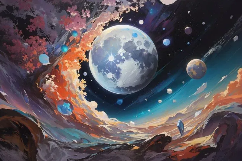 Vibrant Acrylics Space Creations