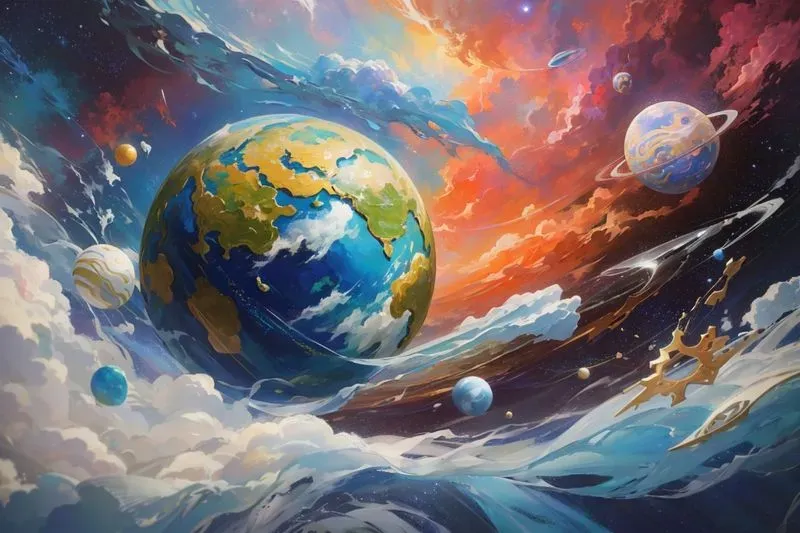 Vibrant Acrylics Space Creations
