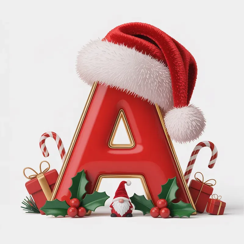 Christmas Alphabet Letters Clipart