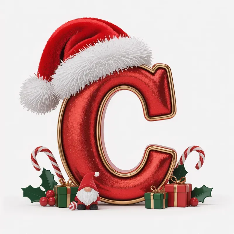 Christmas Alphabet Letters Clipart