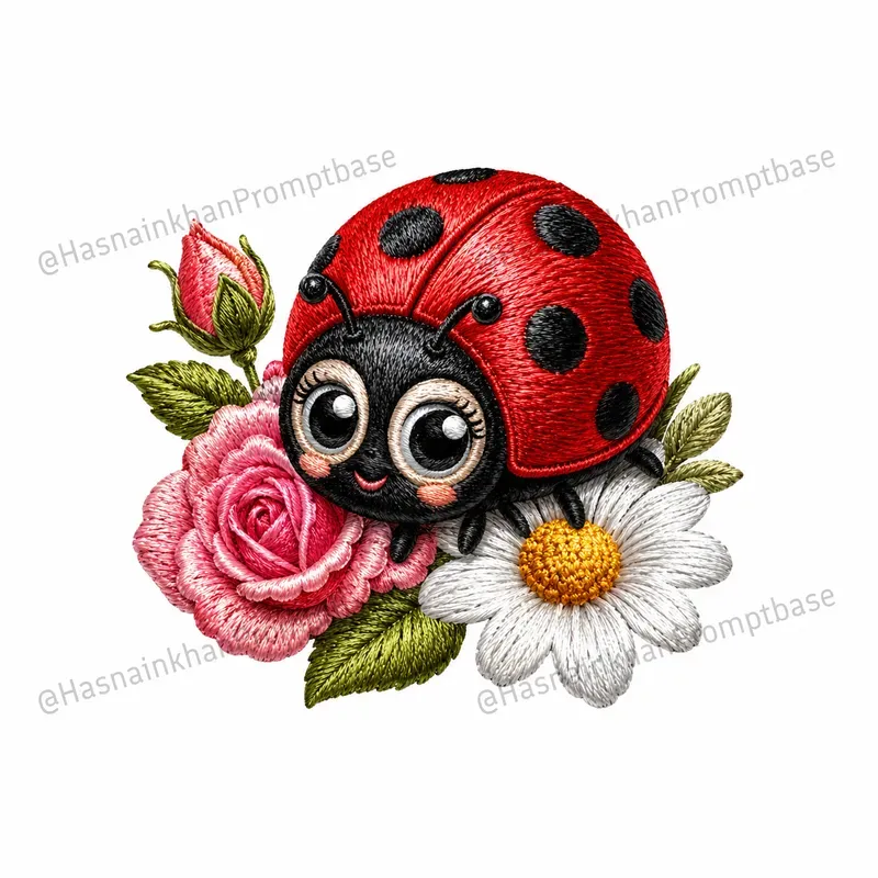Kawaii Embroidery Floral Style