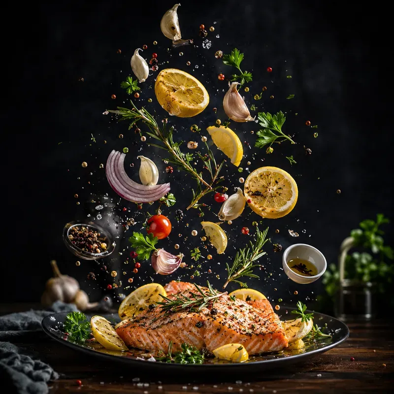 Floating Food Photo Generator