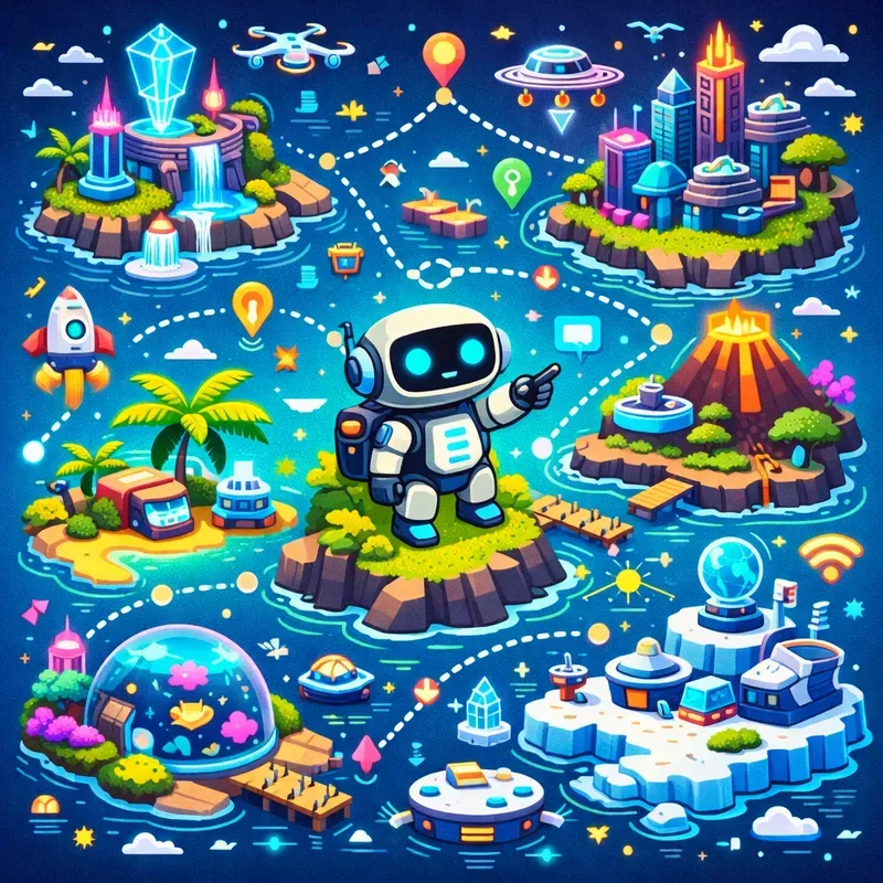 Whimsical Fantasy Map Journey Art